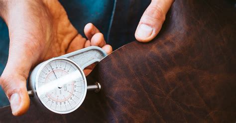 how to measure leather thickness|thickness 1 cm wallet.